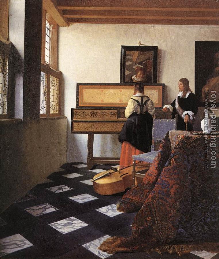 Jan Vermeer : A Lady at the Virginals with a Gentleman